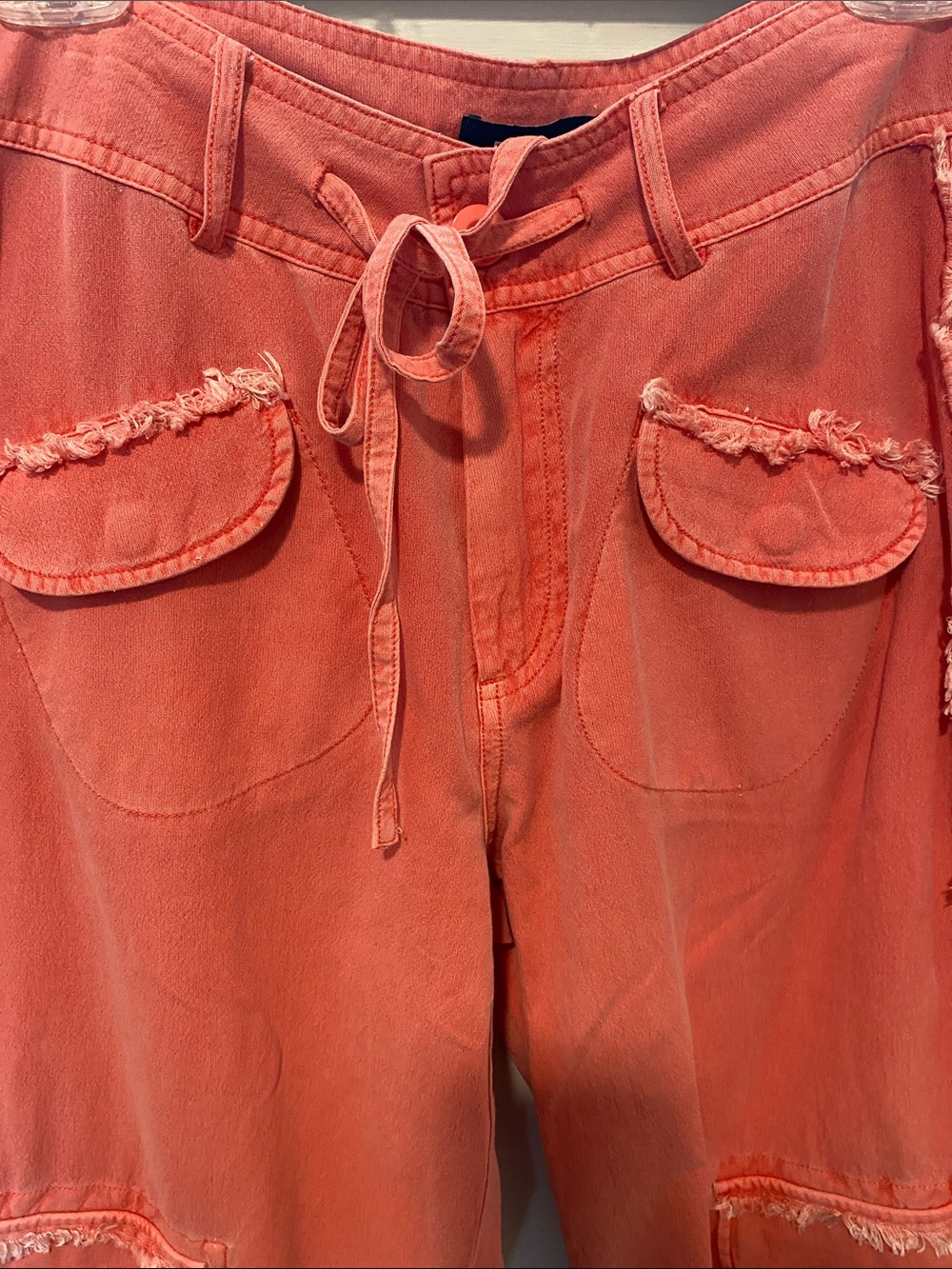Desigual Coral Cotton Cargo Sweat Pants  with Drawstring